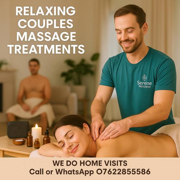 Couple full body massage treatments - Home visits