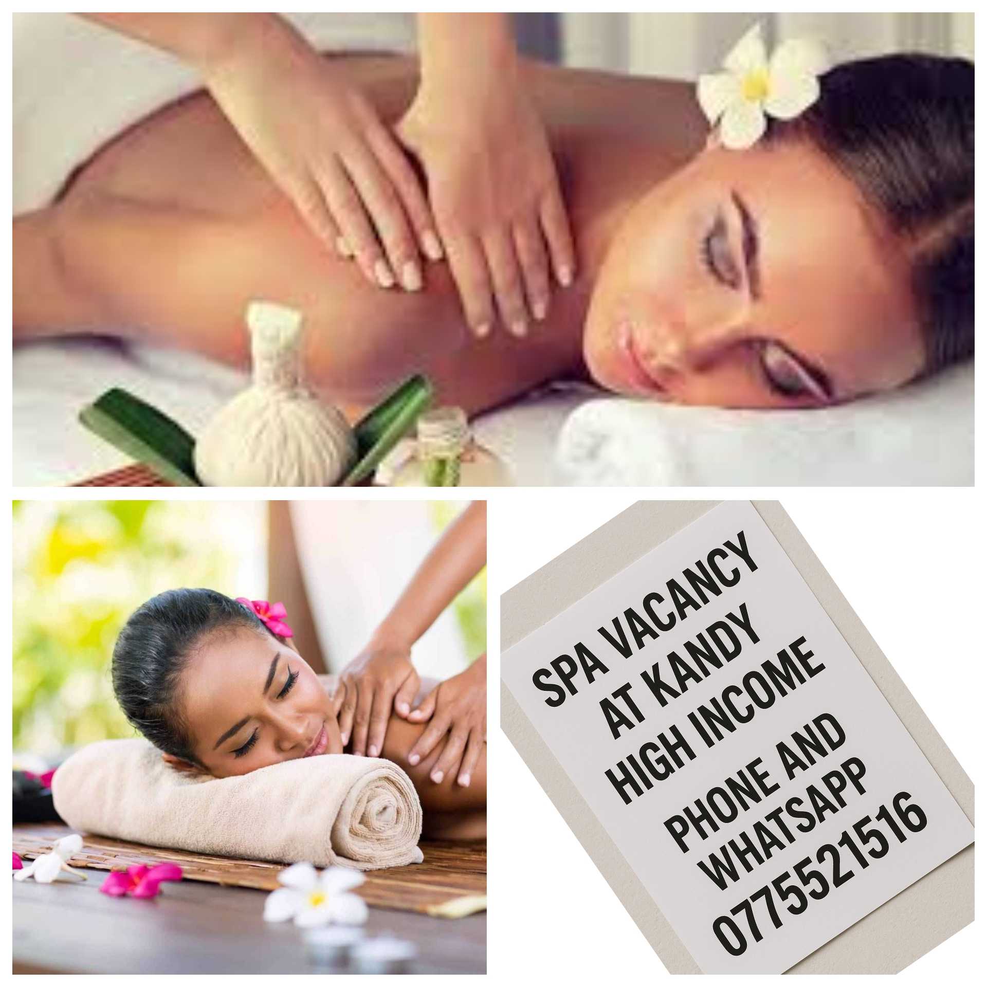 KANDY SPA VACANCIES..