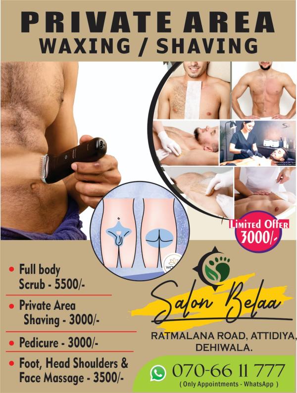 SALON BELLA & FOOT CARE 🔹 PRIVATE AREA WAXING / SHAVING🔹DEHIWALA 🔹